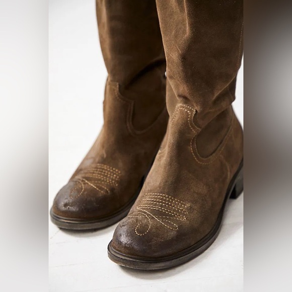 🆕 FREE PEOPLE | ARYA RIDING BOOT | OLIVE | SIZE: US 6.5 (EU 37) - Picture 2 of 7